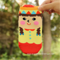 CSP-371 Wholesale Children Socks Lovely Jacquard Cute Doll Design Orange Colorful Children Socks China Factory